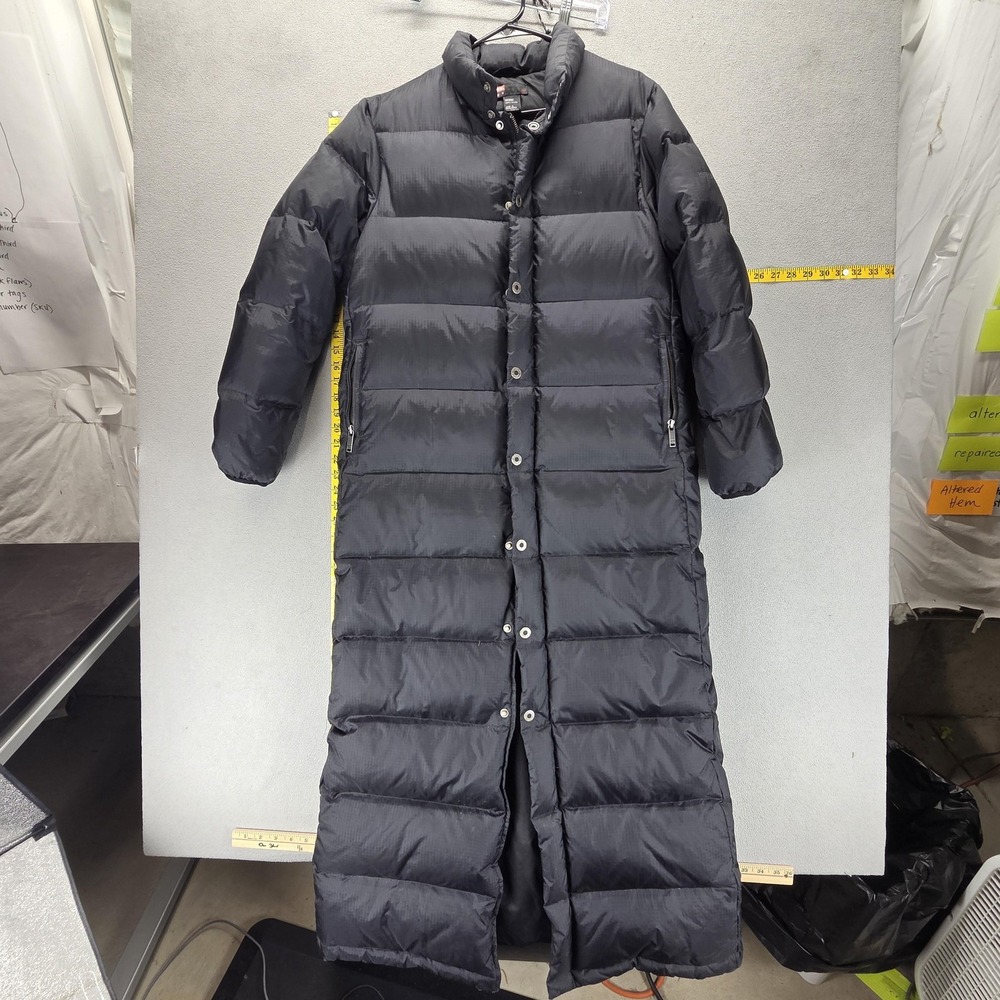 Diesel Jacket Womens Medium Black Real Down Coat Long Down Puffer Parka Quilted